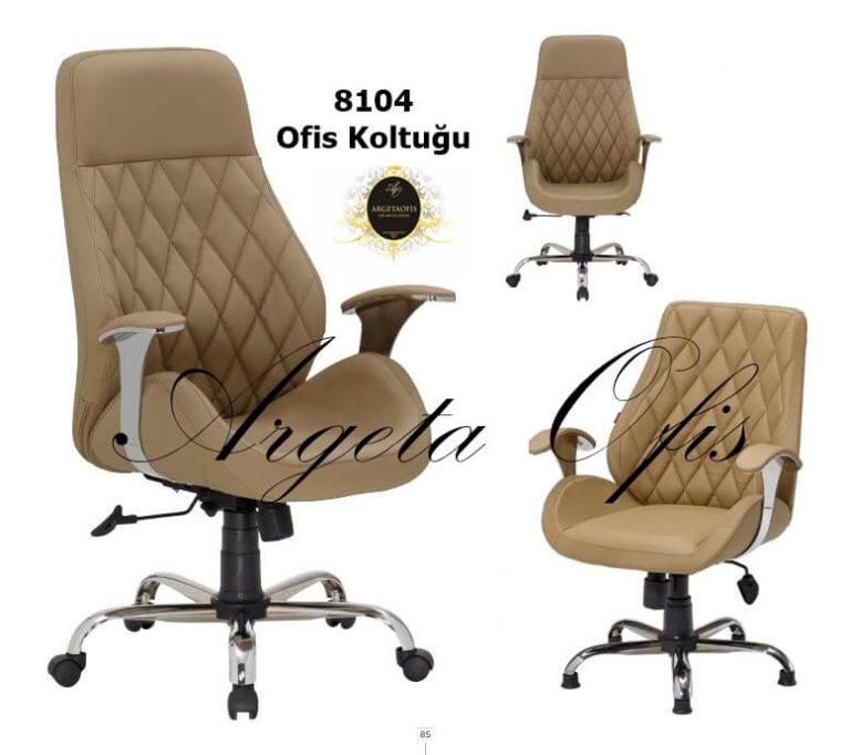 Geniş oturma alanı ve ayarlanabilir kolçakları ile konfor sağlayan modern Ergonomik 8104 Müdür Koltukları